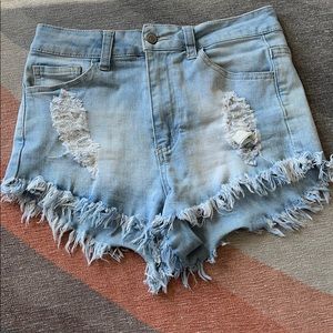 High waist Jean shorts